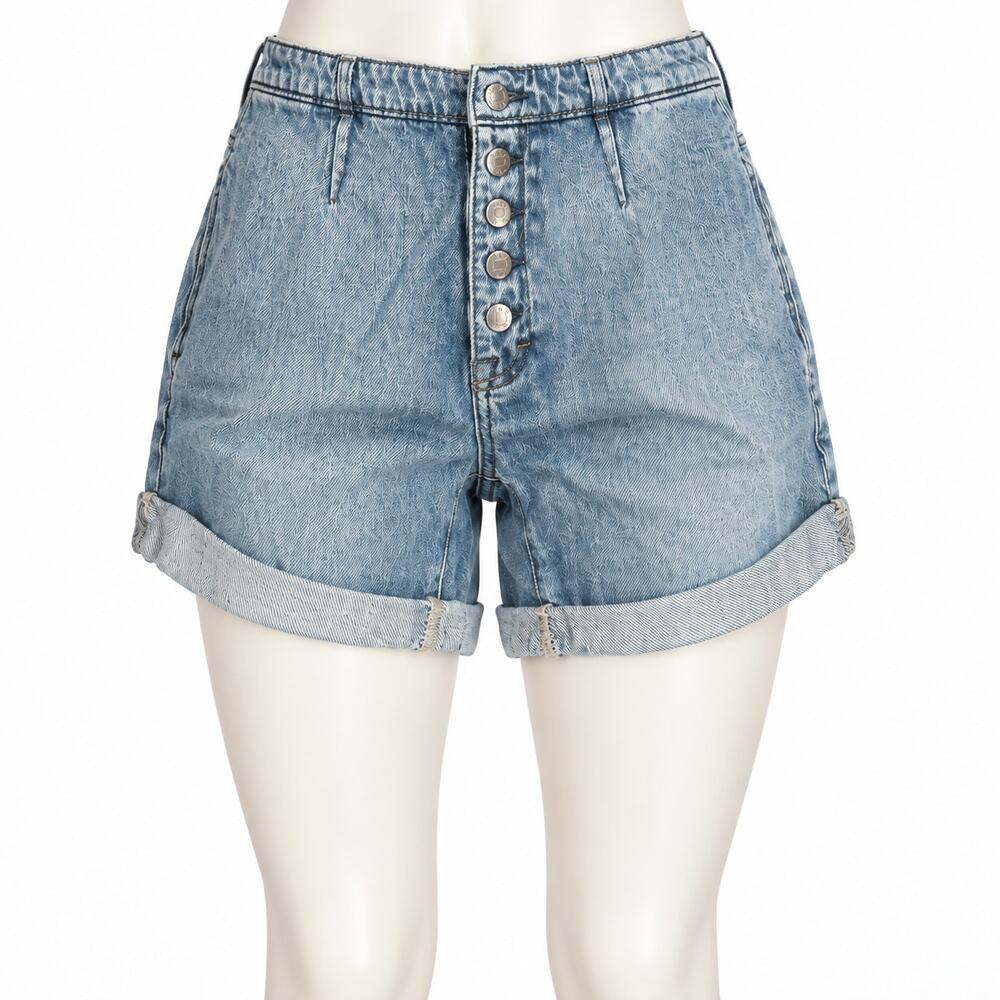 We The Free High Rise Button Fly Denim Shorts Women's 26 Free People